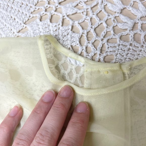 Vintage 1950s Little Miss Robin Baby Girl 4t Yellow Sheer Dress Cropped Jacket - Picture 6 of 12